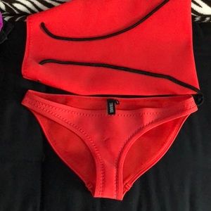 Triangl bathing suit bottoms and bag